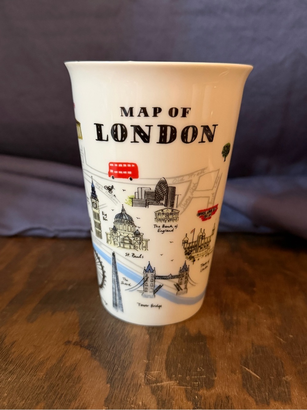 Alice Tait Map of London Ceramic Travel Mug Cup 44086 Souvenir NO LID